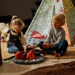 Cort mare Harta Lumii Play Tepee Multicolor Sunny